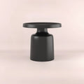 Contemporary Round Metal Black Side Table