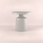 Contemporary Round Metal Black Side Table