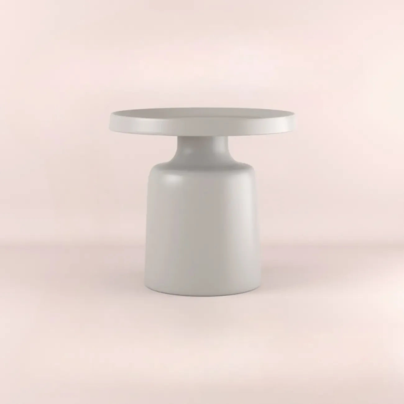 Contemporary Round Metal Black Side Table