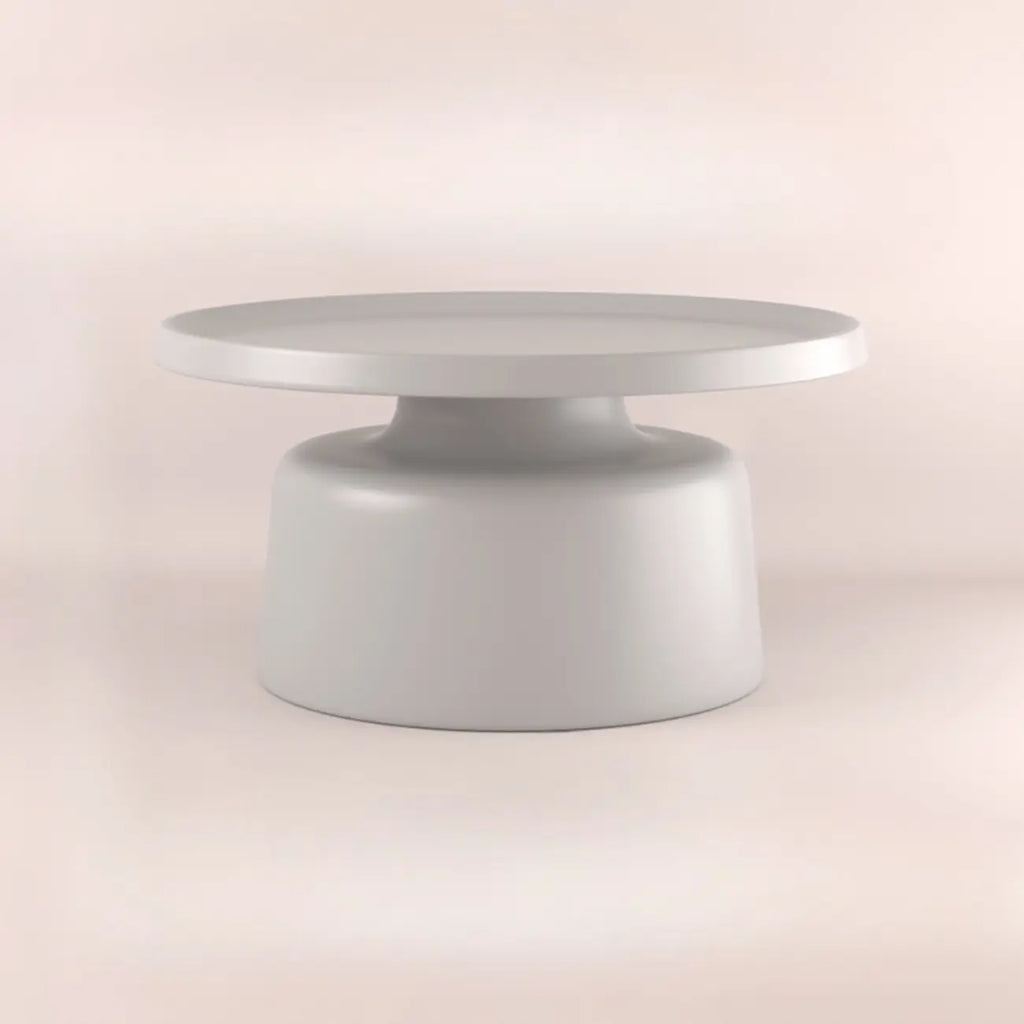 Contemporary Round Metal Black Side Table