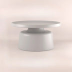 Contemporary Round Metal Black Side Table