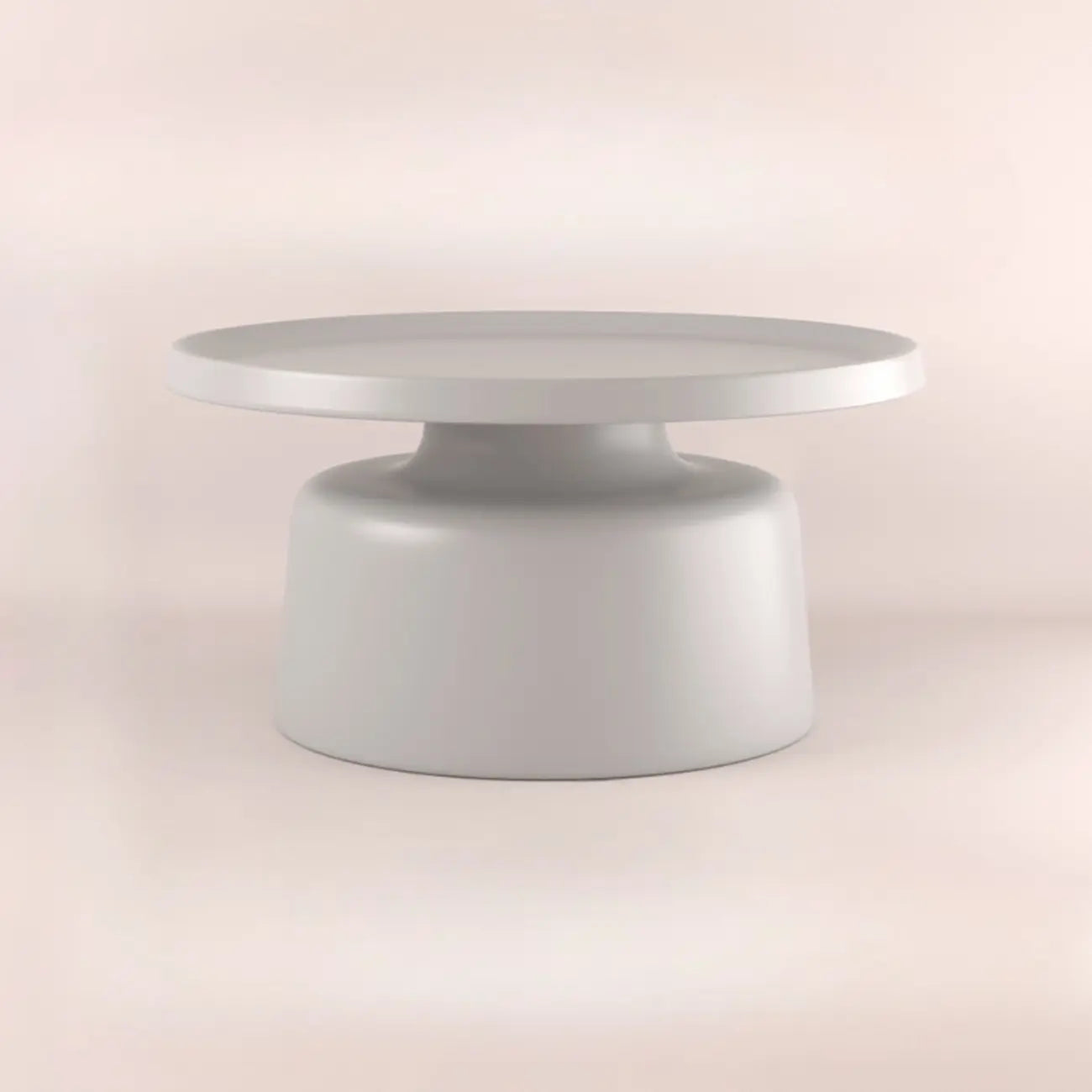 Contemporary Round Metal Black Side Table