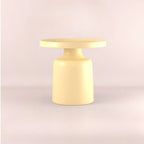 Contemporary Round Metal Black Side Table