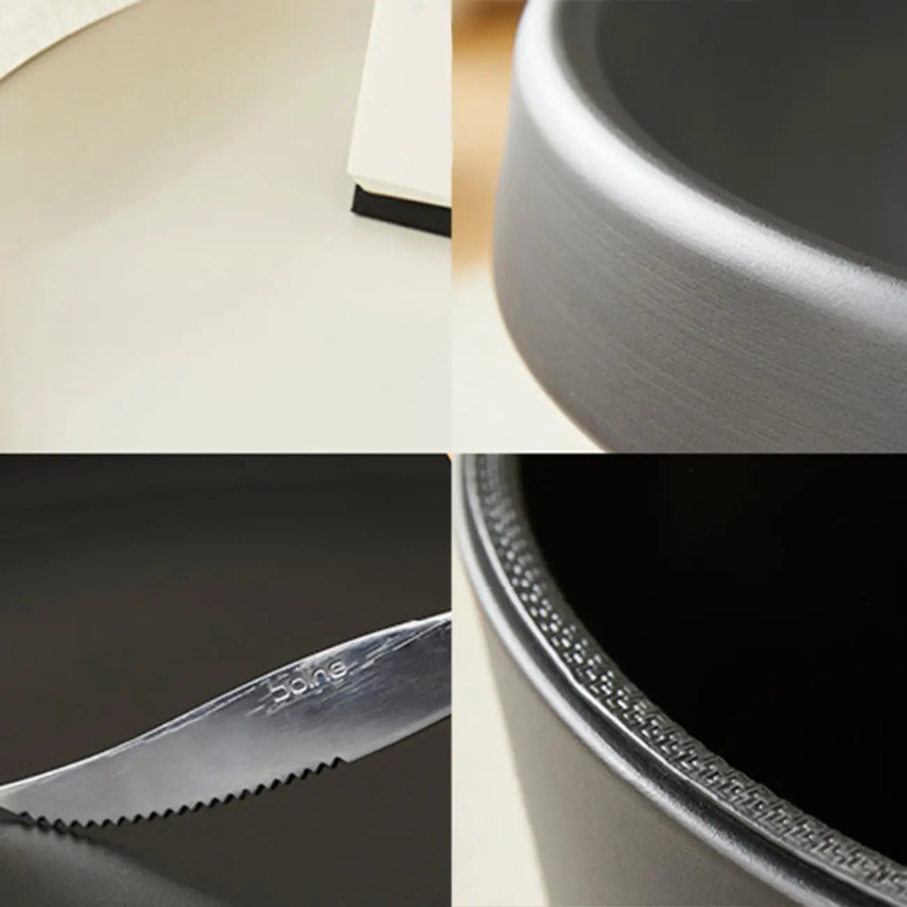 Contemporary Round Metal Black Side Table