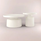 Contemporary Round Metal Black Side Table