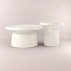 Contemporary Round Metal Black Side Table