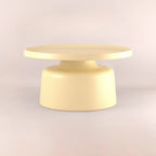 Contemporary Round Metal Black Side Table