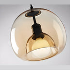 Modern Glass Sphere 3-Light Pendant for Kitchen Island