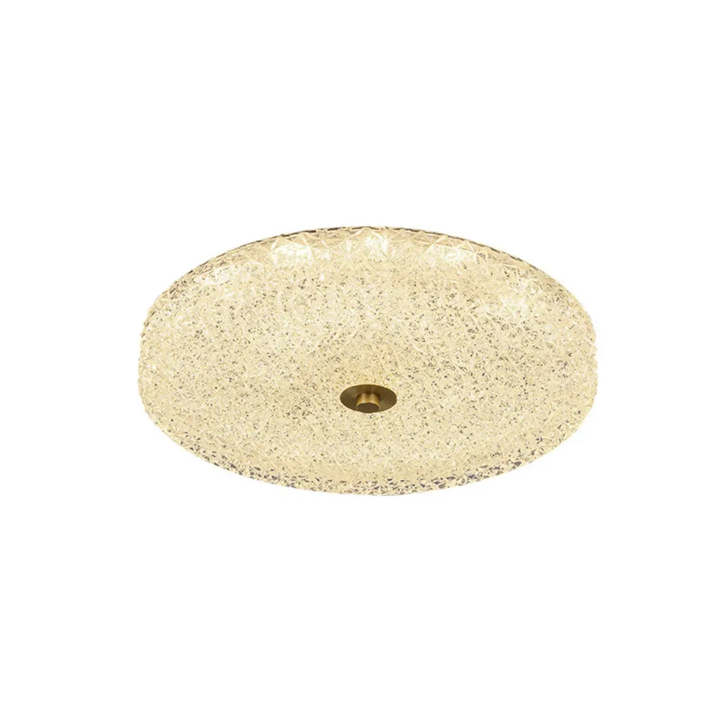 Circular Gold LED Flush Ceiling Light for Bedroom Decor