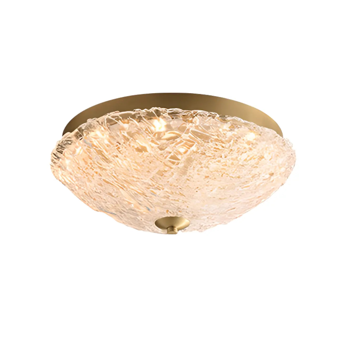 Circular Gold LED Flush Ceiling Light for Bedroom Decor