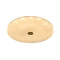 Circular Gold LED Flush Ceiling Light for Bedroom Decor