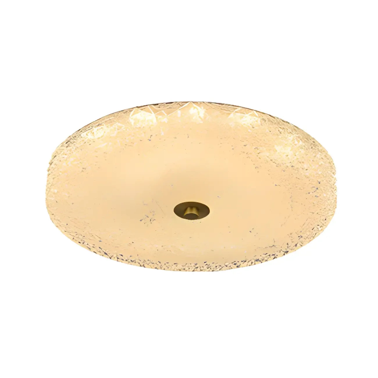 Circular Gold LED Flush Ceiling Light for Bedroom Decor