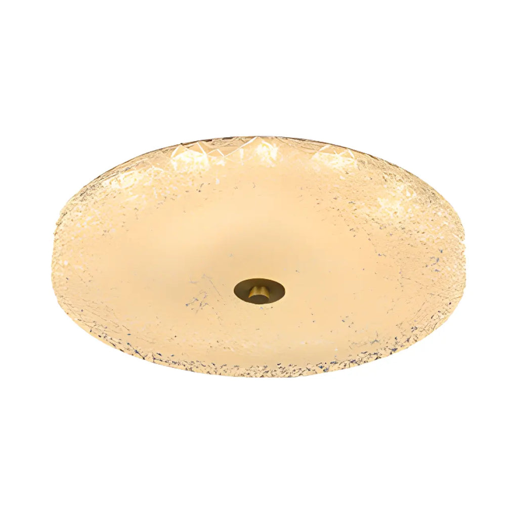 Circular Gold LED Flush Ceiling Light for Bedroom Decor