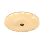 Circular Gold LED Flush Ceiling Light for Bedroom Decor