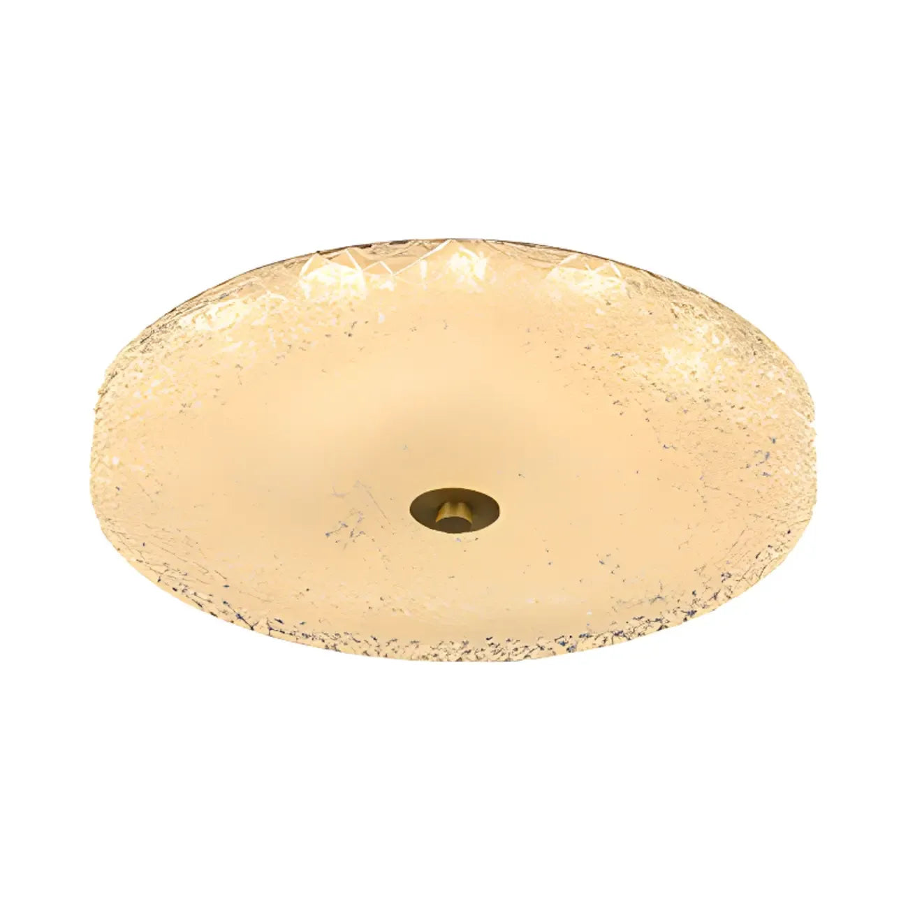Circular Gold LED Flush Ceiling Light for Bedroom Decor