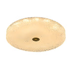 Circular Gold LED Flush Ceiling Light for Bedroom Decor