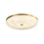 Circular Gold LED Flush Ceiling Light for Bedroom Decor