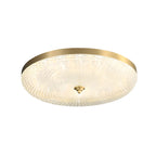 Circular Gold LED Flush Ceiling Light for Bedroom Decor
