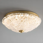 Circular Gold LED Flush Ceiling Light for Bedroom Decor