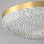 Circular Gold LED Flush Ceiling Light for Bedroom Decor