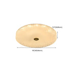 Circular Gold LED Flush Ceiling Light for Bedroom Decor