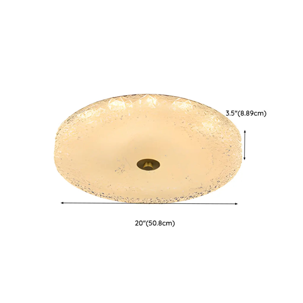 Circular Gold LED Flush Ceiling Light for Bedroom Decor