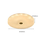 Circular Gold LED Flush Ceiling Light for Bedroom Decor