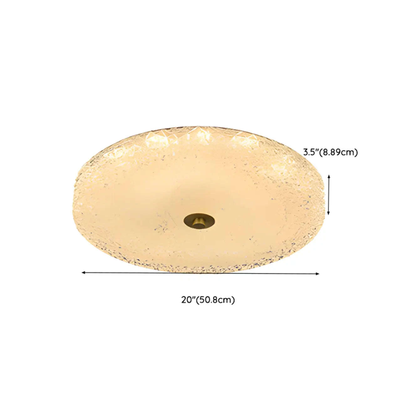 Circular Gold LED Flush Ceiling Light for Bedroom Decor