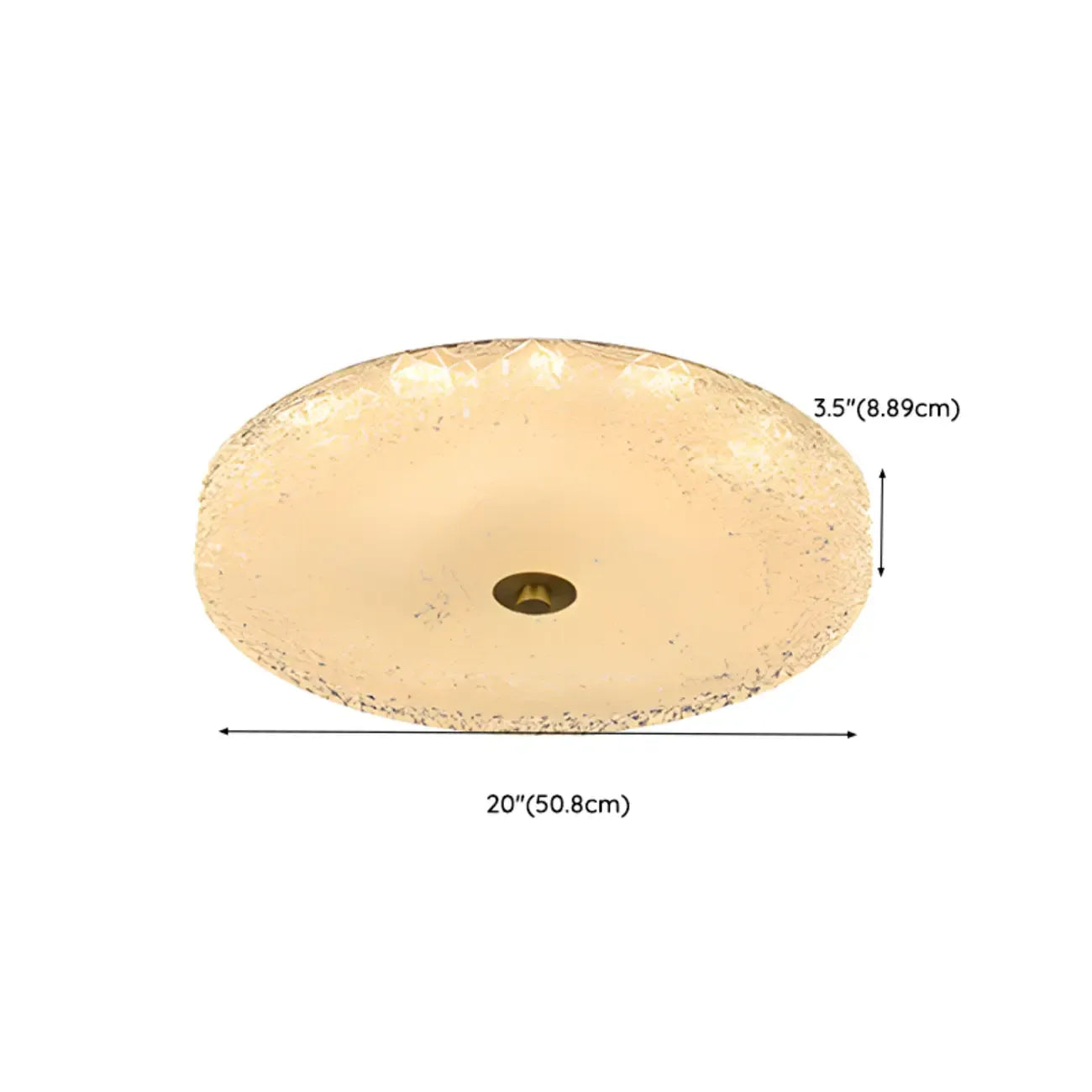 Circular Gold LED Flush Ceiling Light for Bedroom Decor