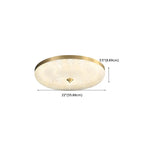Circular Gold LED Flush Ceiling Light for Bedroom Decor