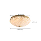 Circular Gold LED Flush Ceiling Light for Bedroom Decor