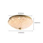 Circular Gold LED Flush Ceiling Light for Bedroom Decor