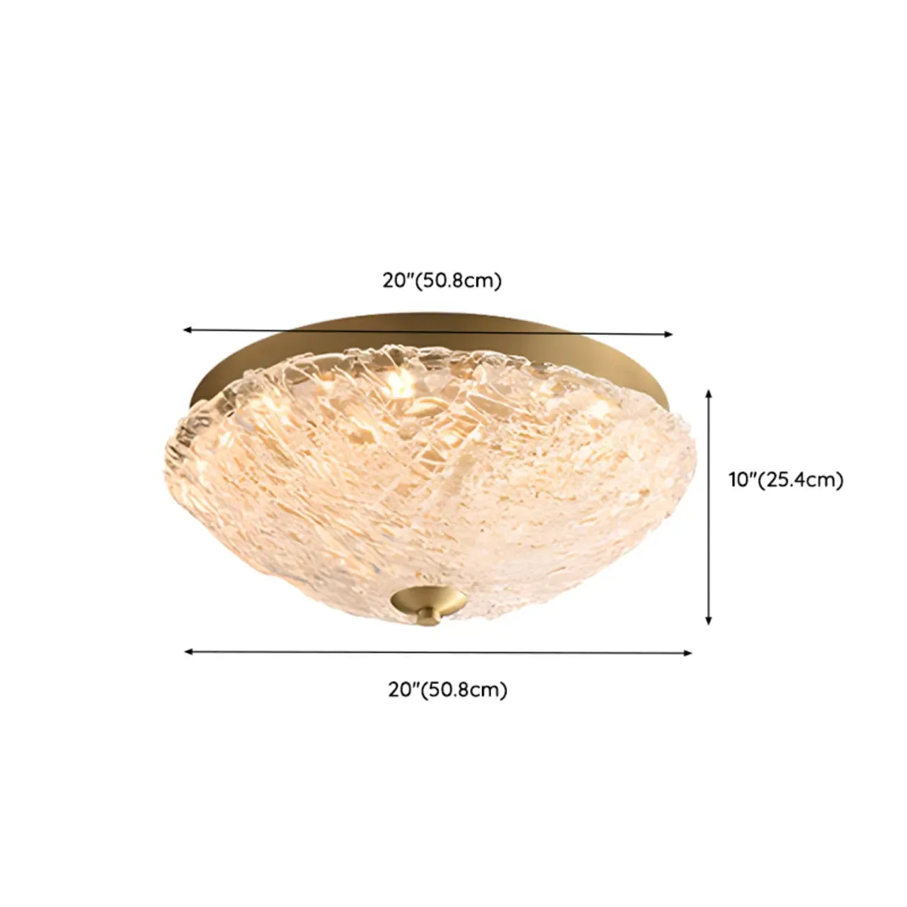 Circular Gold LED Flush Ceiling Light for Bedroom Decor