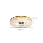 Circular Gold LED Flush Ceiling Light for Bedroom Decor