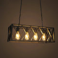 Industrial Matte Black Iron Island Pendant Light for Kitchen