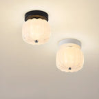 Mini Drum Shape Hallway Semi Flush Mount Ceiling Light