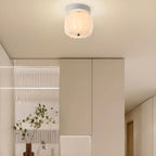 Mini Drum Shape Hallway Semi Flush Mount Ceiling Light