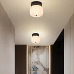 Mini Drum Shape Hallway Semi Flush Mount Ceiling Light