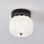 Mini Drum Shape Hallway Semi Flush Mount Ceiling Light