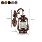 Industrial Silver Glass Shade Outdoor Wall Lantern Light