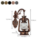 Industrial Silver Glass Shade Outdoor Wall Lantern Light