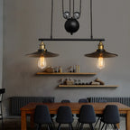 Industrial Black Cone Adjustable Island Pendant Light for Kitchen