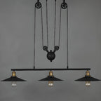 Industrial Black Cone Adjustable Island Pendant Light for Kitchen