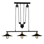 Industrial Black Cone Adjustable Island Pendant Light for Kitchen