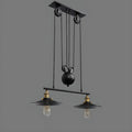 Industrial Black Cone Adjustable Island Pendant Light for Kitchen