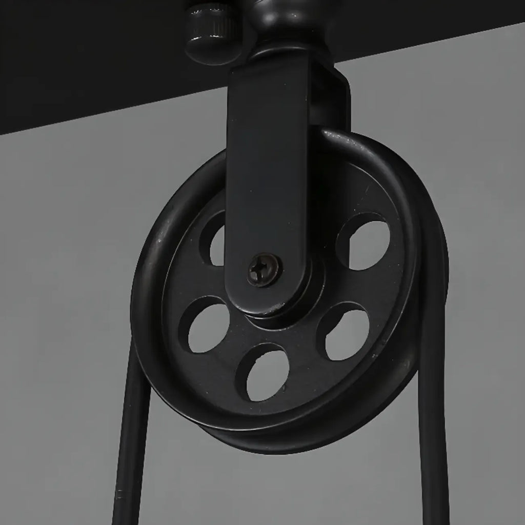 Industrial Black Cone Adjustable Island Pendant Light for Kitchen