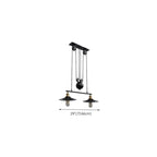 Industrial Black Cone Adjustable Island Pendant Light for Kitchen