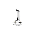 Industrial Black Cone Adjustable Island Pendant Light for Kitchen