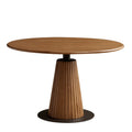 Simplistic Natural Ash Wood Round Dining Table