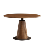 Simplistic Natural Ash Wood Round Dining Table